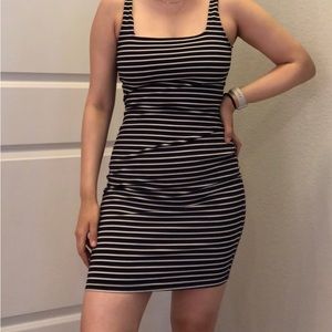 Striped casual stress.